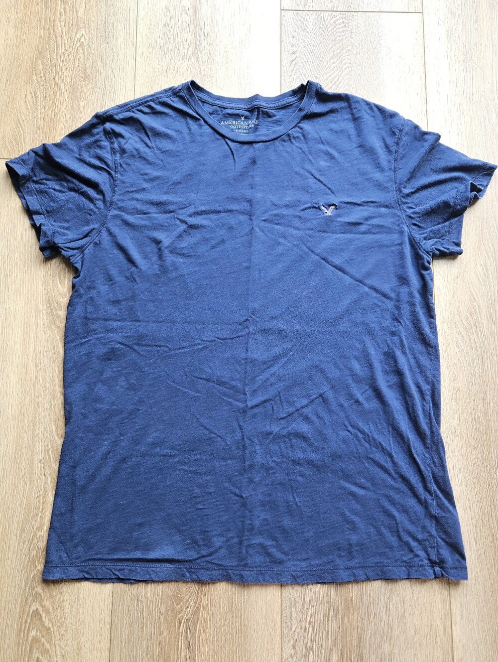 American Eagle Classic Fit Legend T Navy Blue Crew Short Sleeve Tee Shirt | XL